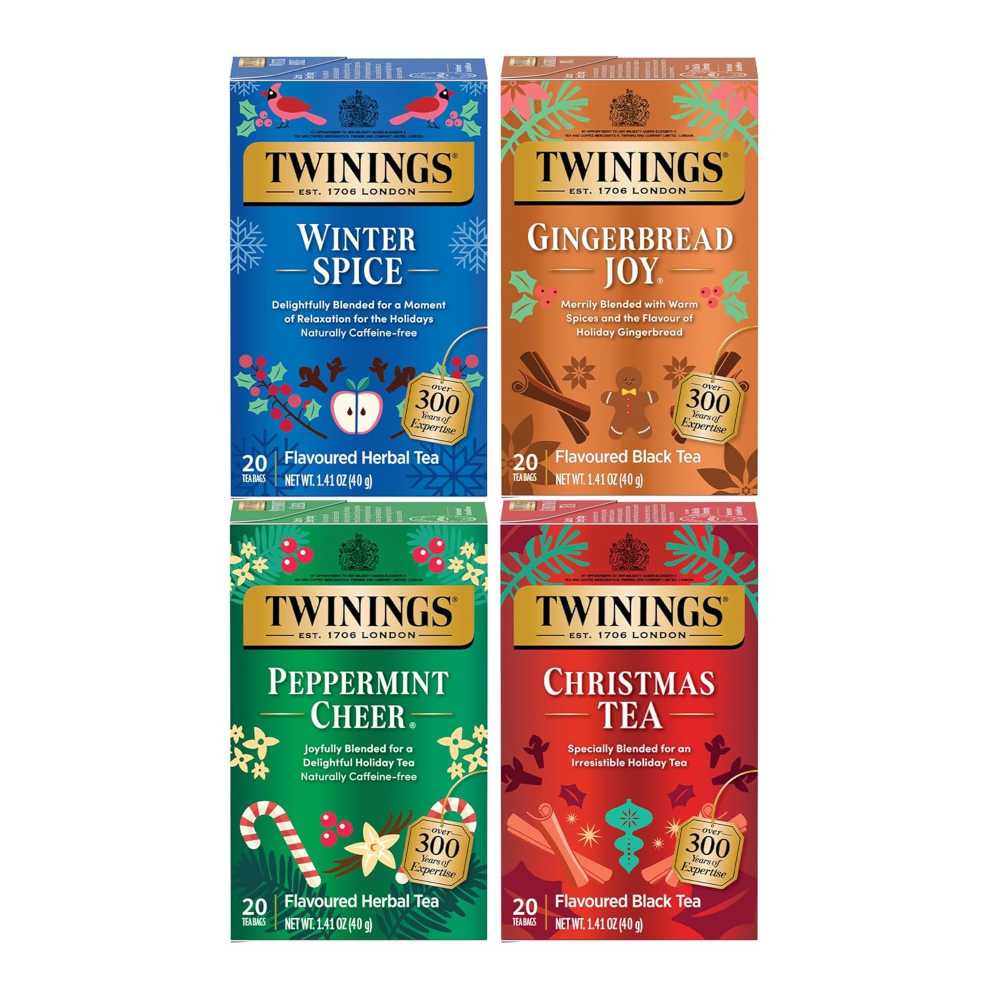 80-Pack Twinings Tea Bags Holiday Variety Pack