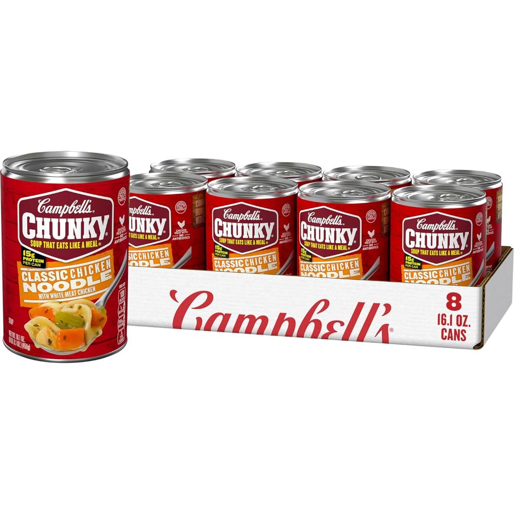 8-Pack Campbell's Chunky Classic Chicken Noodle Soup, 16.1 oz.