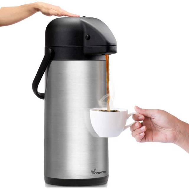 Vondior 102 oz. Stainless Steel Insulated Airpot Dispenser w/ Pump