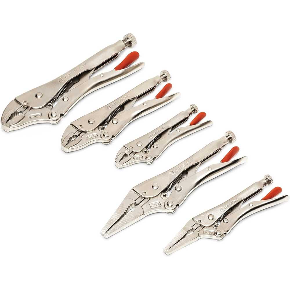 Crescent 5-Piece Curved & Long Nose Locking Plier Set