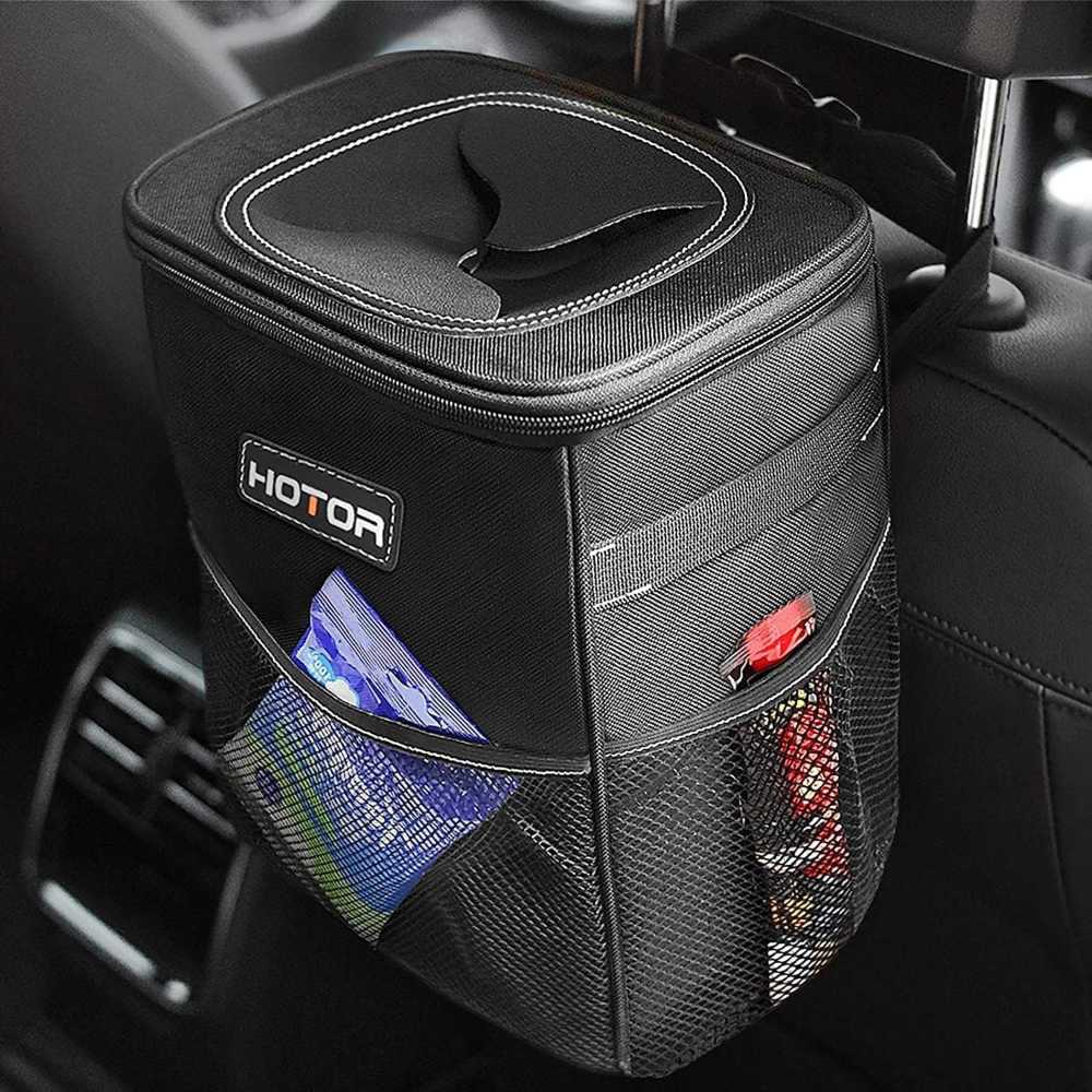 Hotor 2-Gallon Waterproof Car Trash Bin w/ Lid