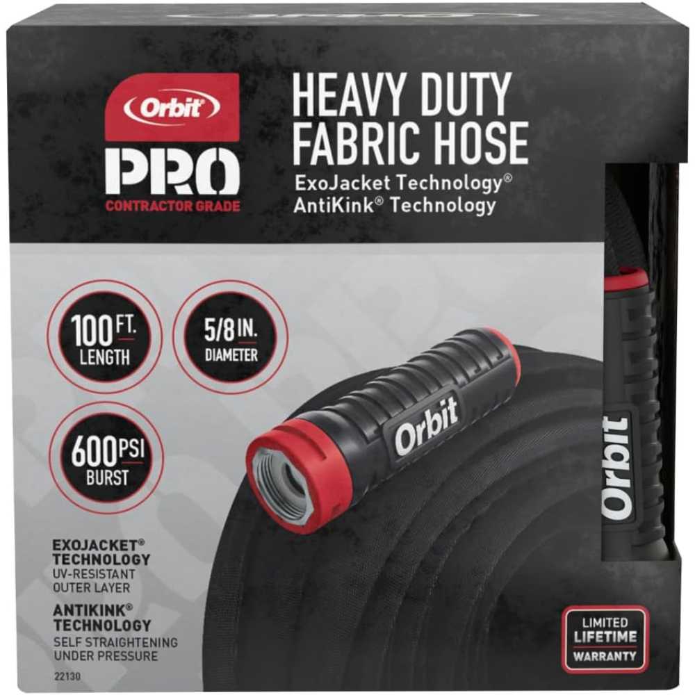 Orbit Pro ExoJacket 100' x 5/8" Heavy Duty Water Hose