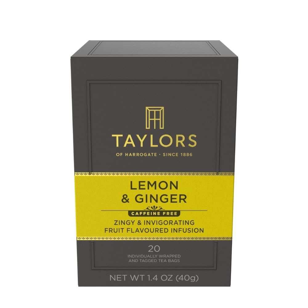 20-Pack Taylors of Harrogate Lemon & Ginger Herbal Tea