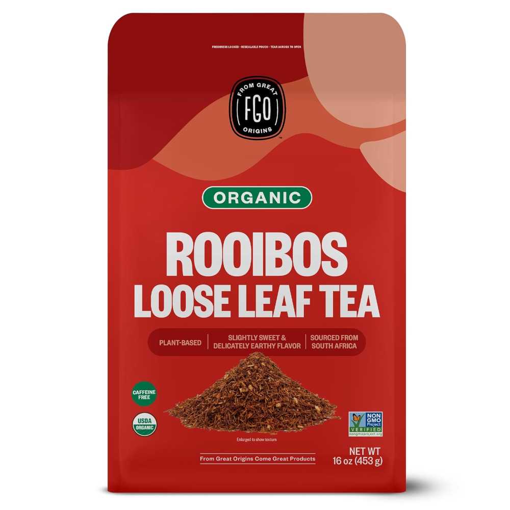 FGO Organic Loose Leaf Rooibos Tea, 16 oz.