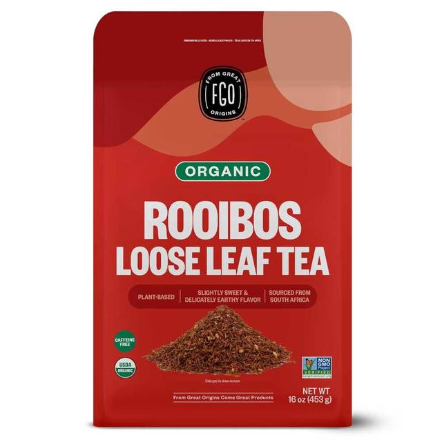 FGO Organic Loose Leaf Rooibos Tea, 16 oz.