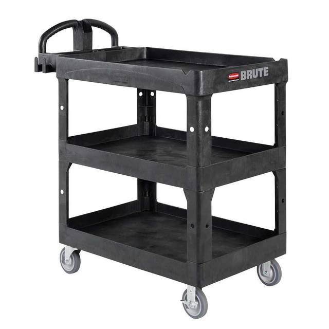 Rubbermaid Brute 3-Shelf Heavy-Duty 600 lb. Utility/Service Cart
