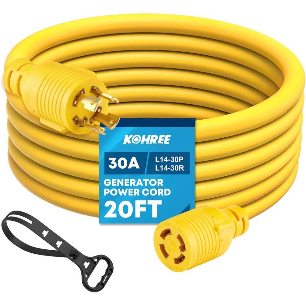 Kohree 20' 10-Gauge 30A Generator Cord