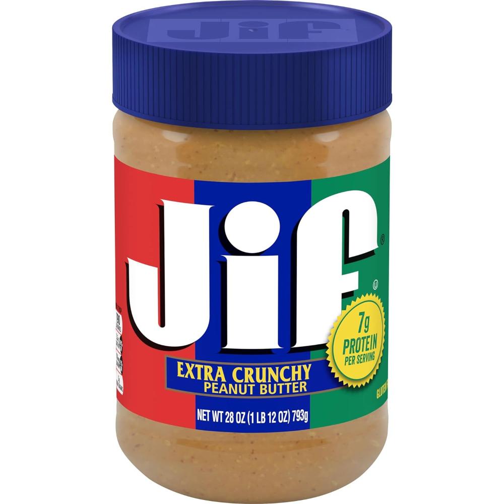 10-Pack Jif Extra Crunchy Peanut Butter, 28 oz.