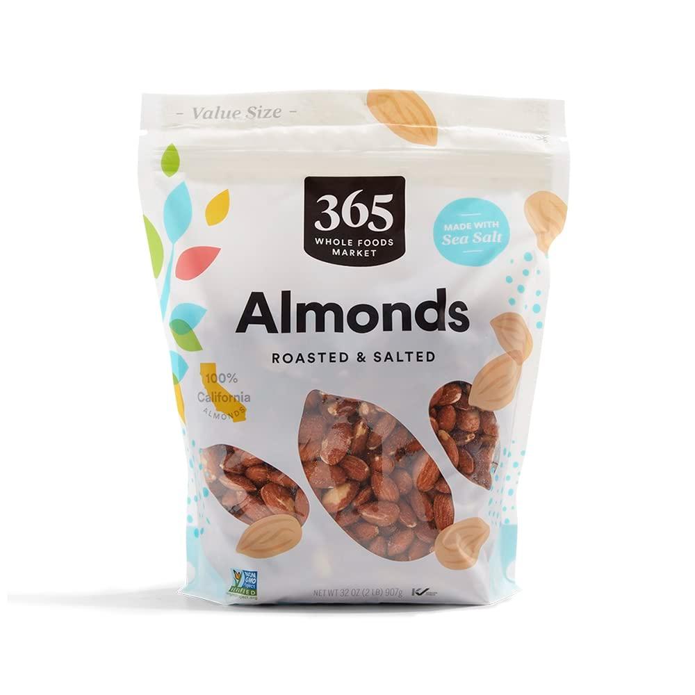 365 by Whole Foods Market Roasted & Salted California Almonds, 32 oz.