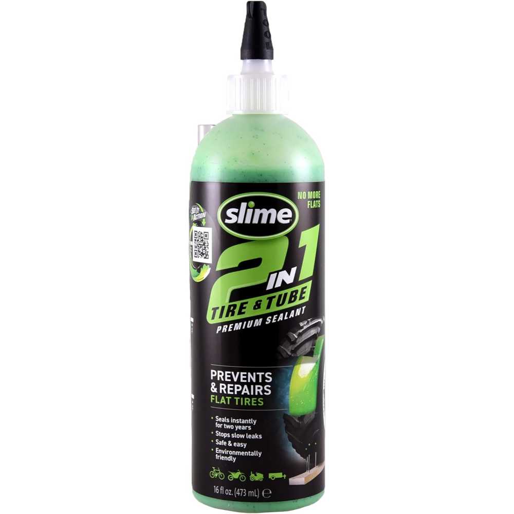 Slime 2-in-1 Tire and Tube Sealant For Non-Highway Tires, 16 oz.
