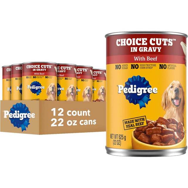 12-Pack Pedigree Choice Cuts in Gravy Canned Dog Food, 22 oz. (Beef)
