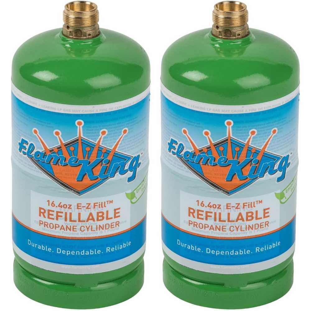 2-Pack Flame King Refillable 1 lb. Propane Tank