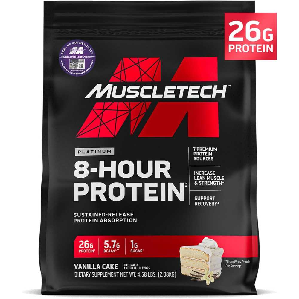 MuscleTech Platinum 8-Hour Protein Powder, 4.6 lb.