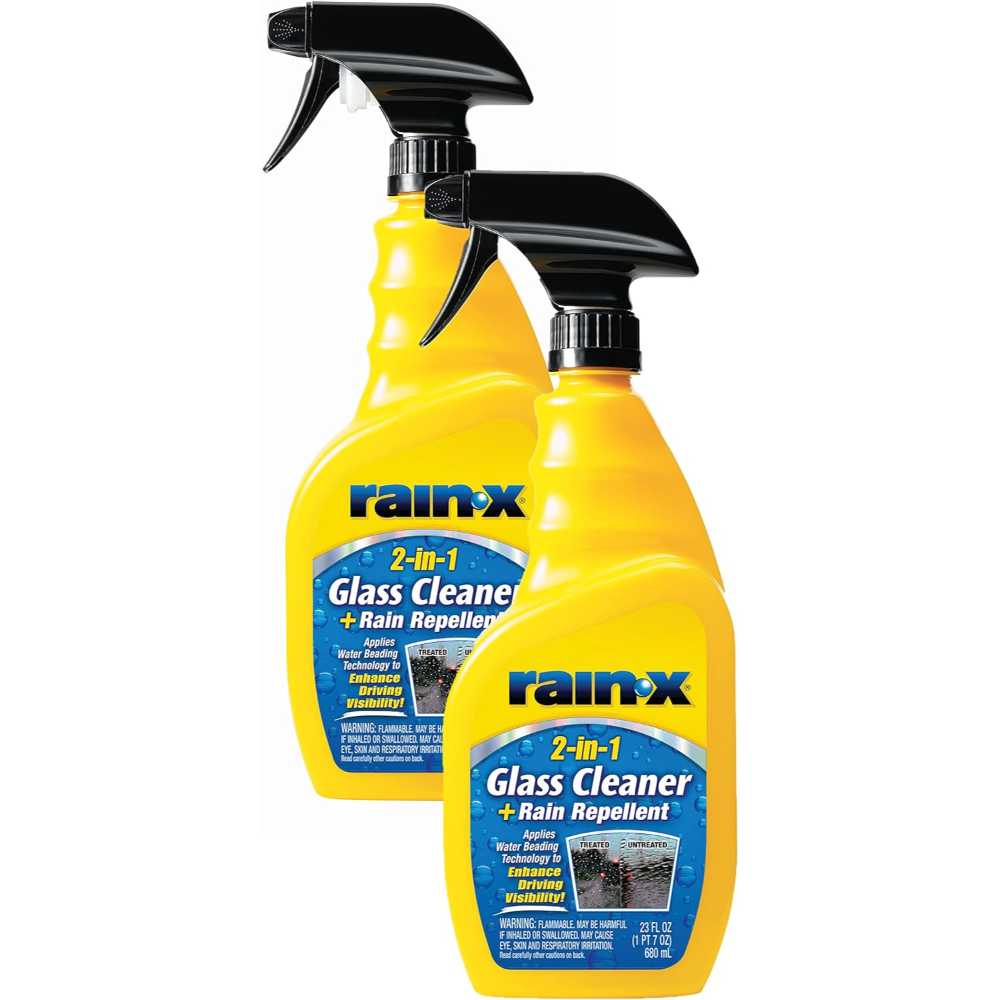 2-Pack Rain-X 2-in-1 Glass Cleaner and Rain Repellant, 23 oz.