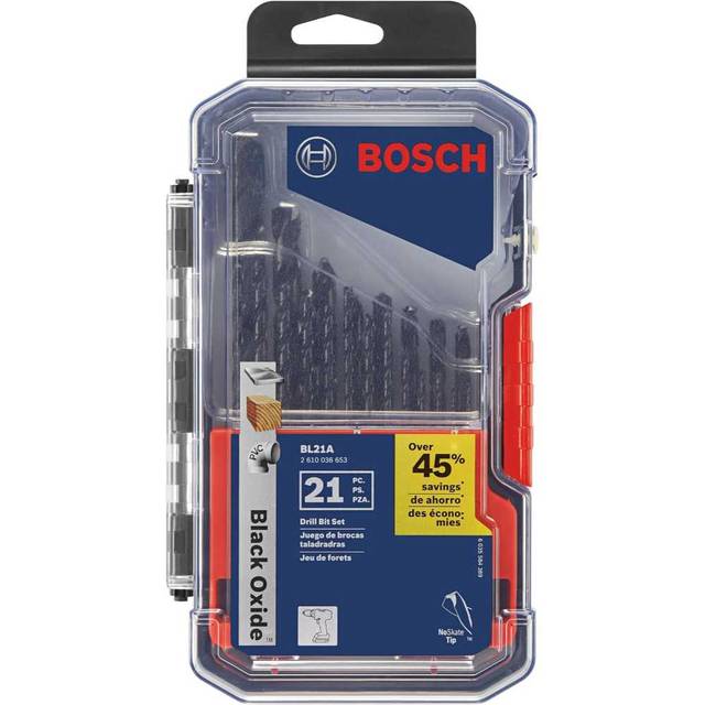 Bosch 21-Piece Black Oxide Drill Bits Set