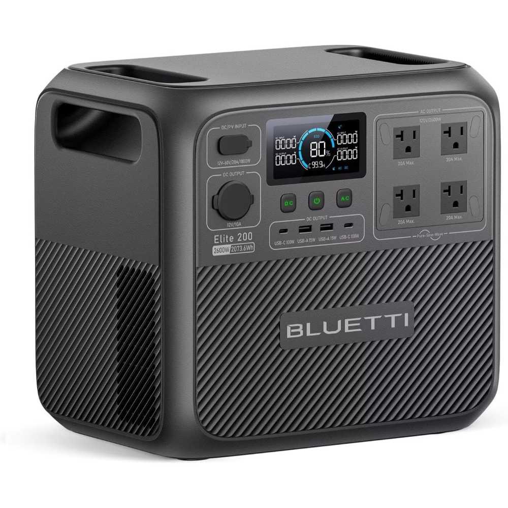 Bluetti Elite 200 V2 2600W/2073Wh LiFePO4 Power Station