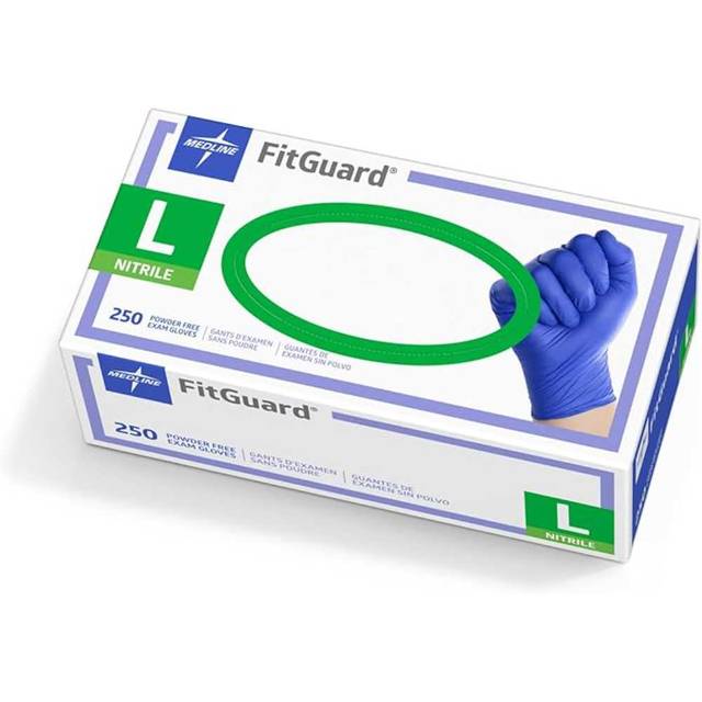 250-Pack Medline FitGuard Nitrile Gloves (Large)