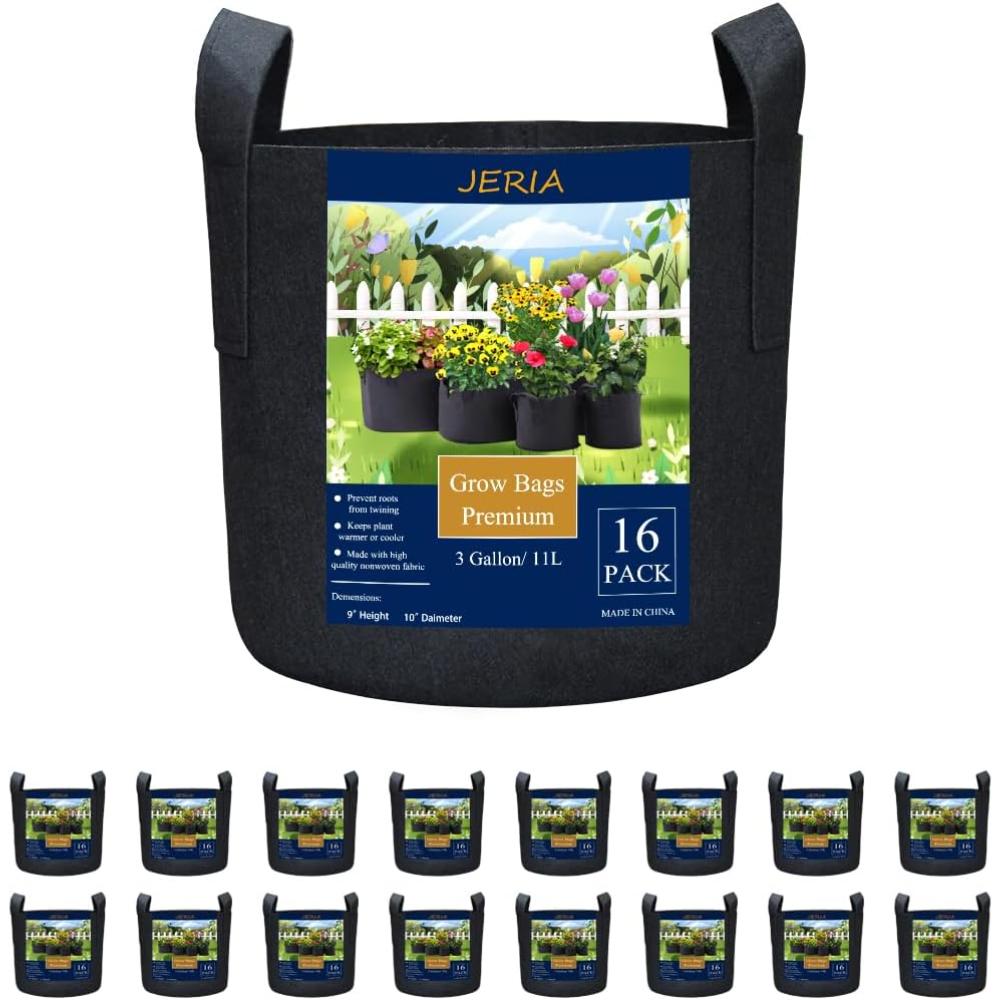 16-Pack Jeria 3-Gallon Fabric Grow Bags