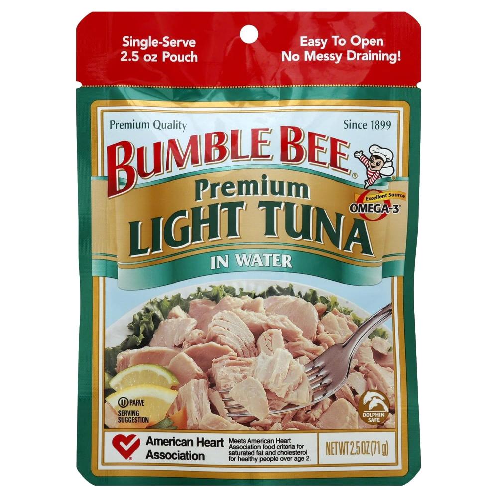 Bumble Bee Premium Light Tuna Pouch in Water, 2.5 oz.