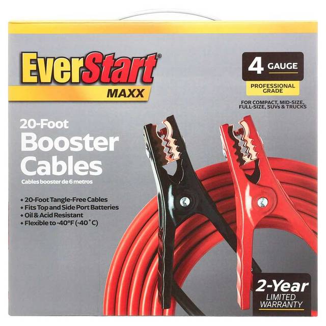 EverStart Maxx 4-Gauge Professional Grade 20' Booster Cables