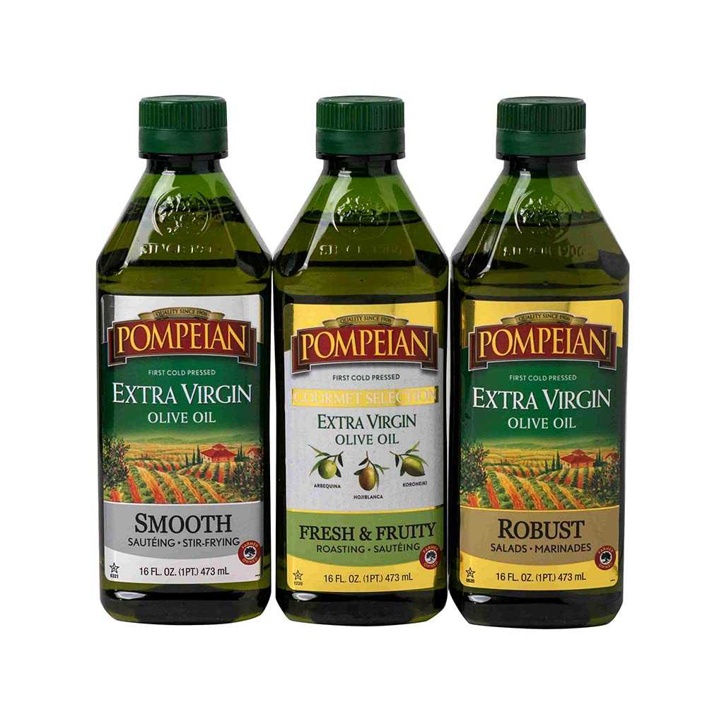 3-Pack Pompeian Extra Virgin Olive Oil, 16 oz. (Variety Pack)