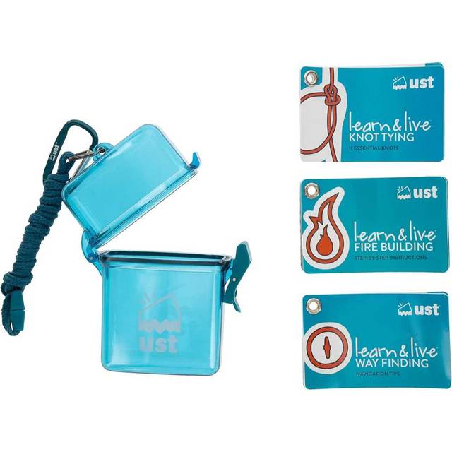 UST Learn & Live Waterproof Outdoor Skills Educational Card Set w/ Case