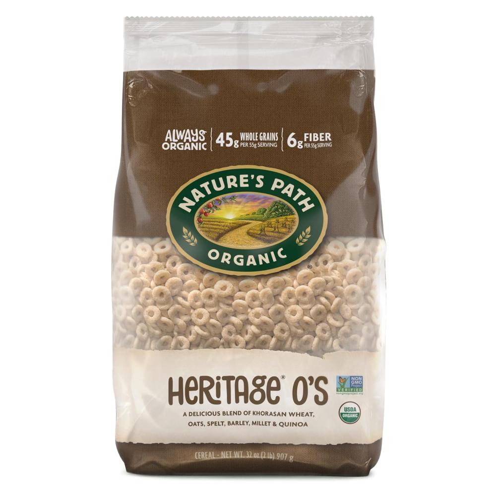 6-Pack Nature's Path Organic Heritage O's Cereal, 32 oz.
