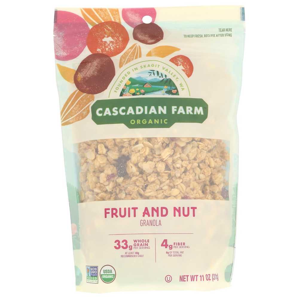 4-Pack Cascadian Farm Organic Fruit & Nut Granola, 11 oz.