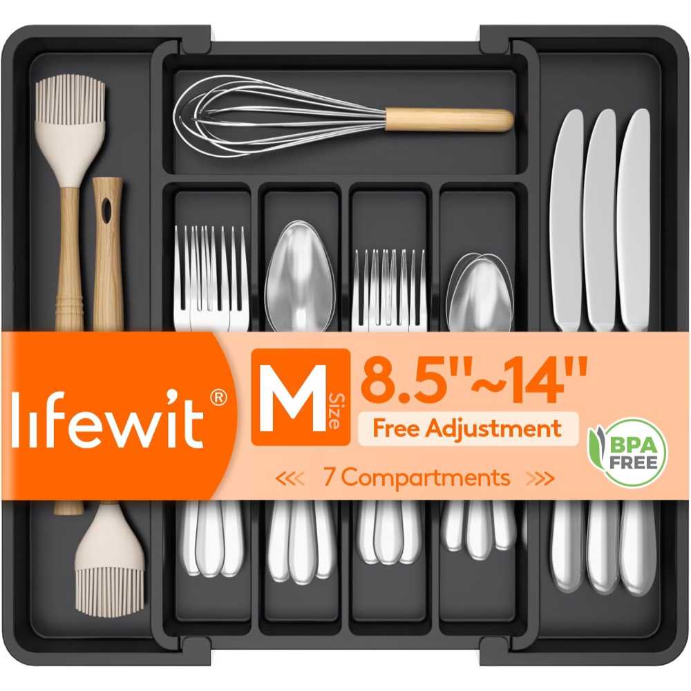 Lifewit Adjustable Drawer Organizer (8.5"-14" x 12)
