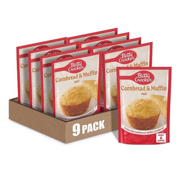 9-Pack Betty Crocker Cornbread & Muffin Mix, 6.5 oz.