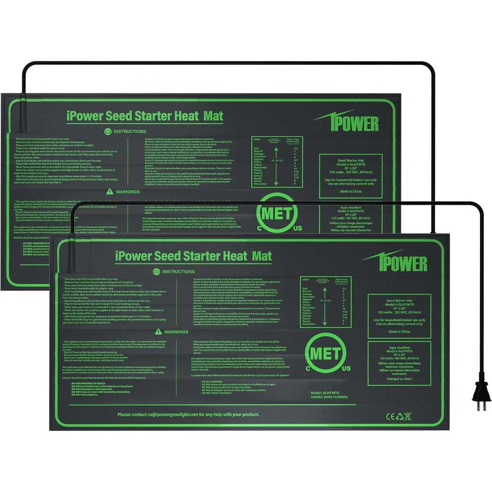 Prime: 2-Pack iPower 10" x 20" Waterproof Seedling Heat Mat