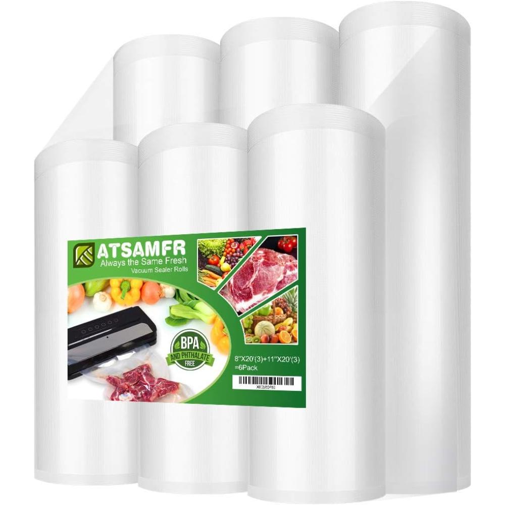 6-Pack ATSAMFR Vacuum Sealer Bags Rolls