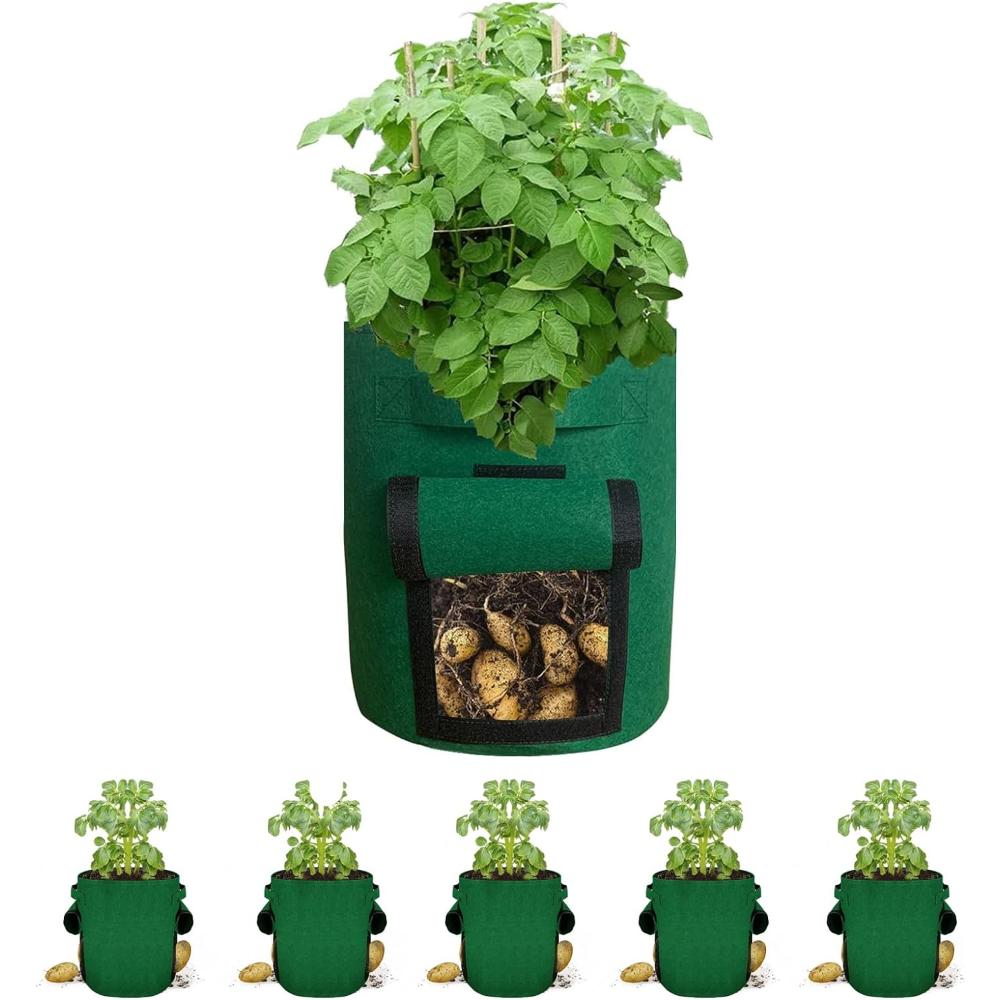 5-Pack Kingsmile 10-Gallon Grow Bag w/ Window