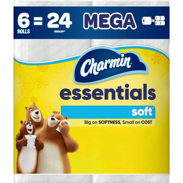 6-Pack Charmin Essentials Soft Toilet Paper Mega Rolls