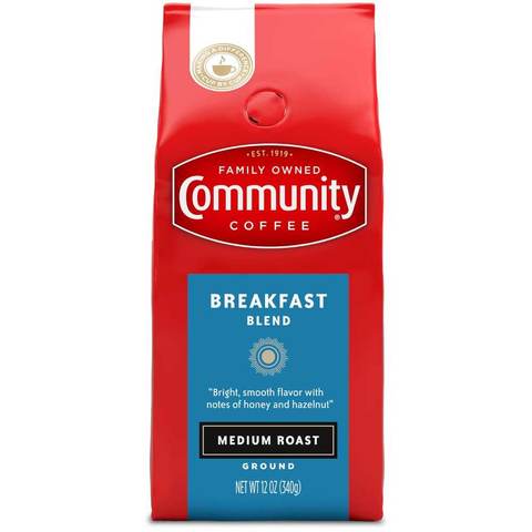 Double Coupon: Community Coffee Breakfast Blend Medium Roast Ground Coffee, 12 oz.