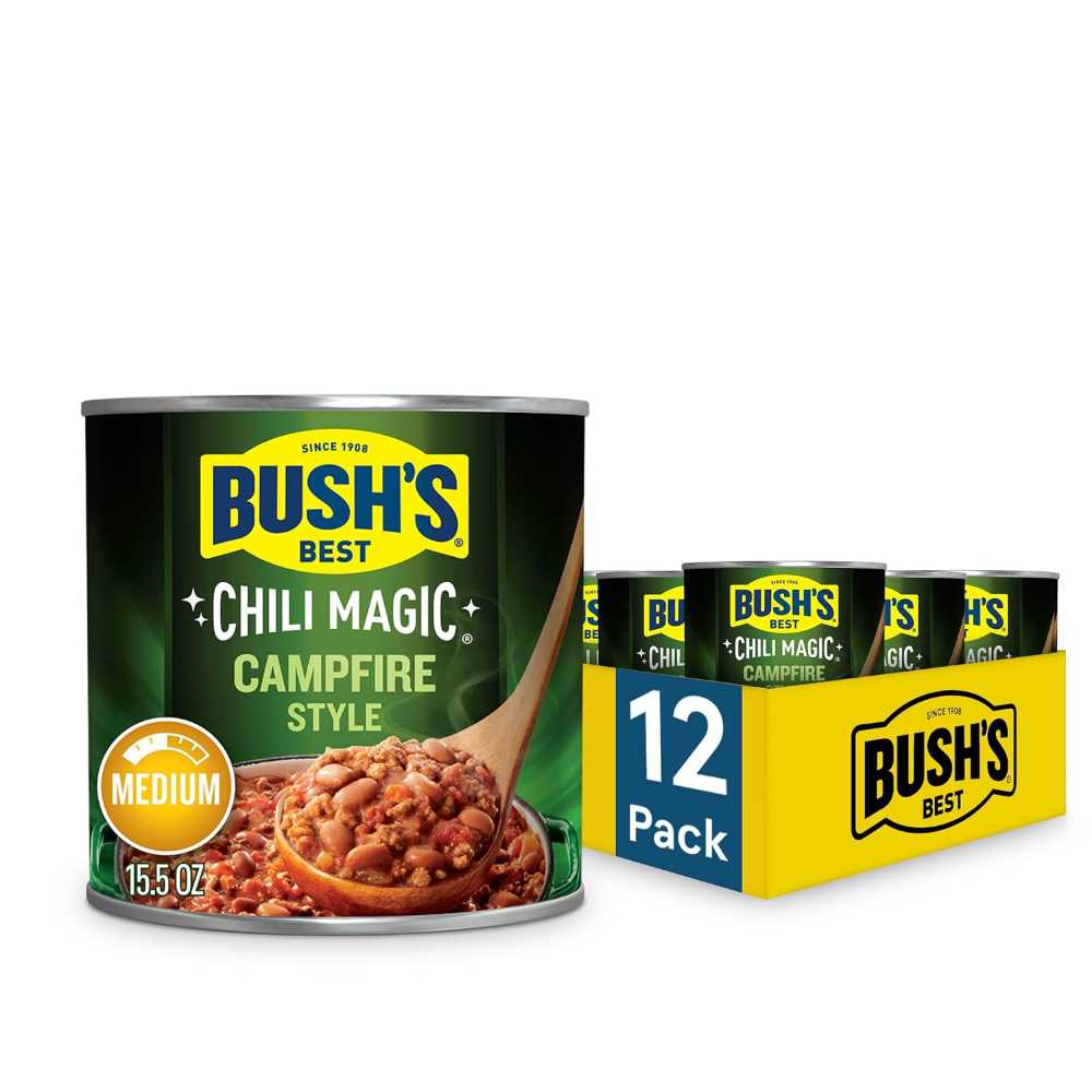 12-Pack Bush's Best Chili Magic, 15.5 oz. (Various Flavors)