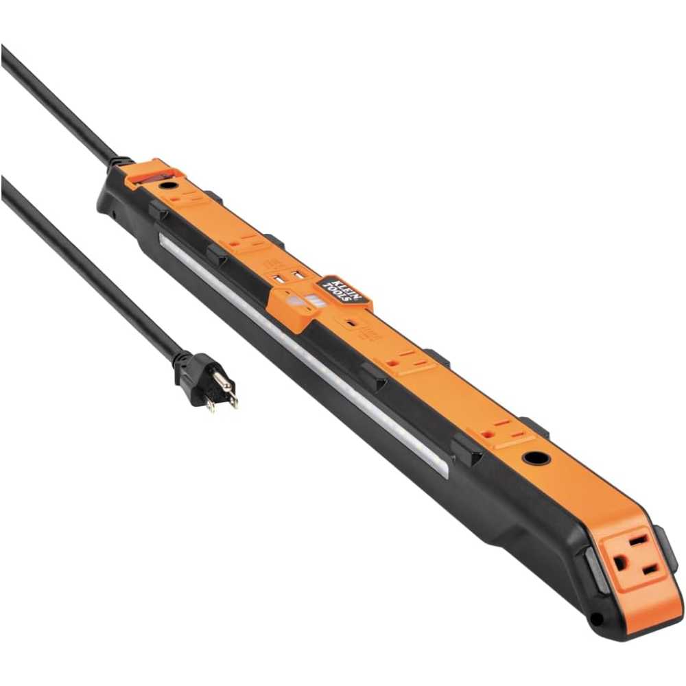 Klein Tools Magnetic Surge Protector w/ Motion Sensor LED Light + USB-C & USB-A Ports