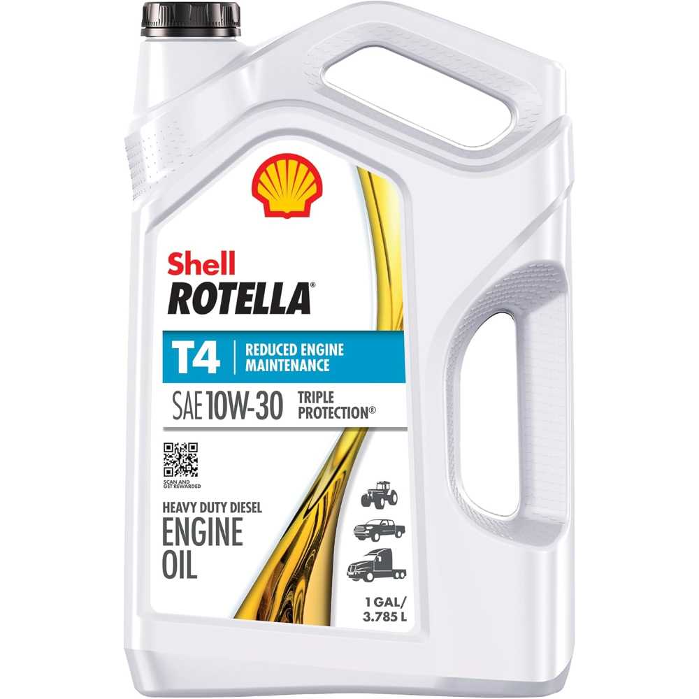 Shell Rotella T4 Triple Protection 10W-30 Diesel Engine Oil, 1 gal.