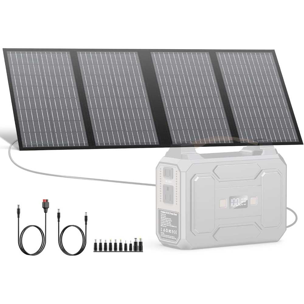 Apowking 60W Portable Folding Solar Panel