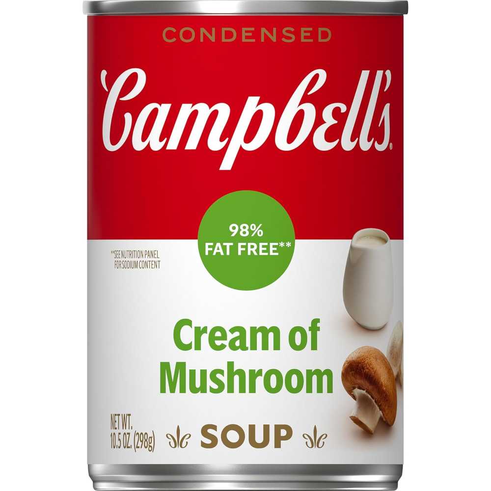 Campbell's Condensed 98% Fat Free Cream of Mushroom Soup, 10.5 oz.
