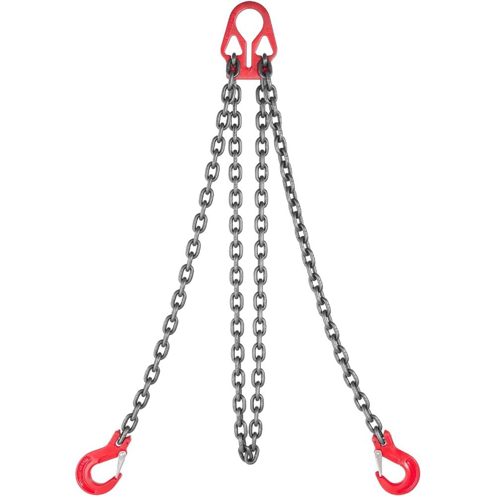 VEVOR 5/16" x 10' Chain Sling w/ 2 Leg Grab Hooks 