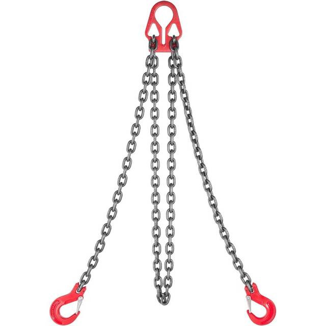 VEVOR 5/16" x 10' Chain Sling w/ 2 Leg Grab Hooks