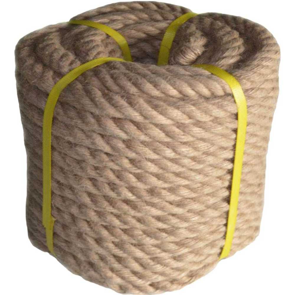 VEIZEDD 50' x 1" Natural Hemp Jute Rope