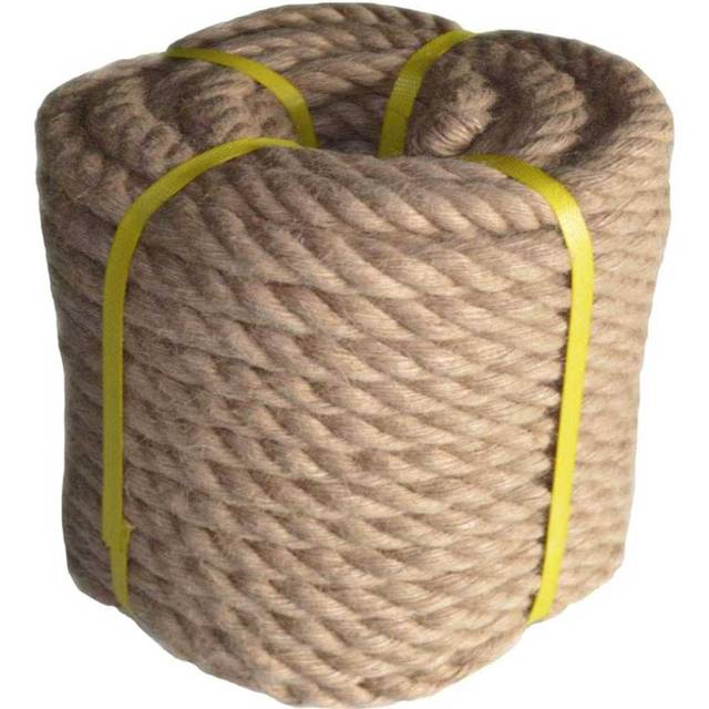 VEIZEDD 50' x 1" Natural Hemp Jute Rope