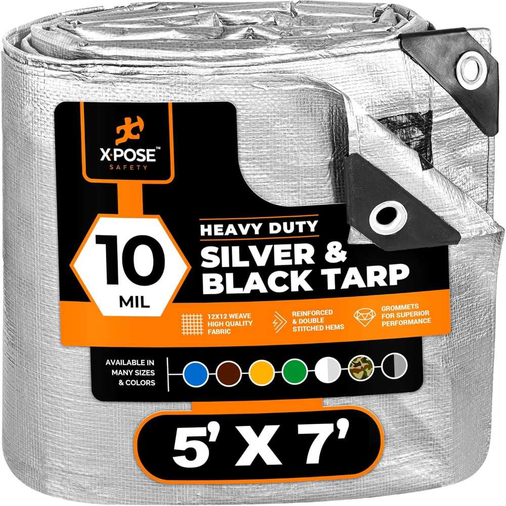 Xpose Safety 5' x 7' Heavy Duty 10-Mil Tarp