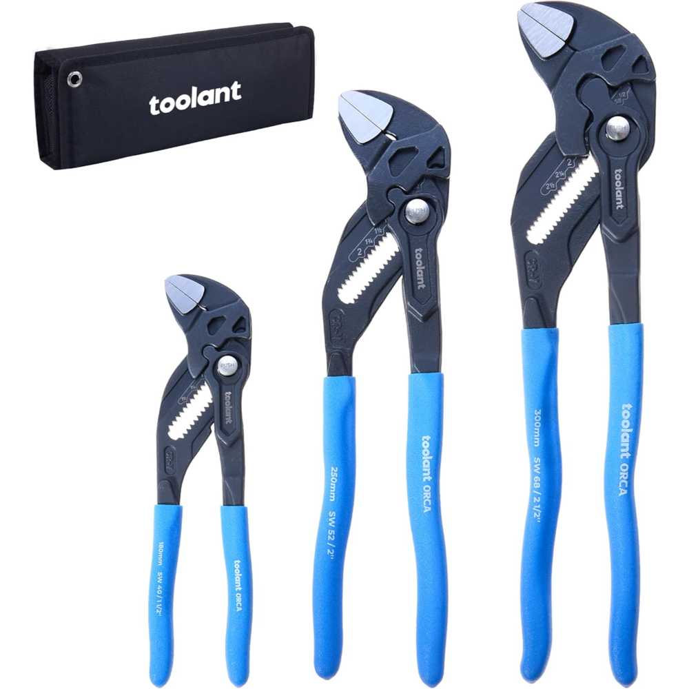 toolant 3-Piece Plier Wrench Set (7"/10"/12")