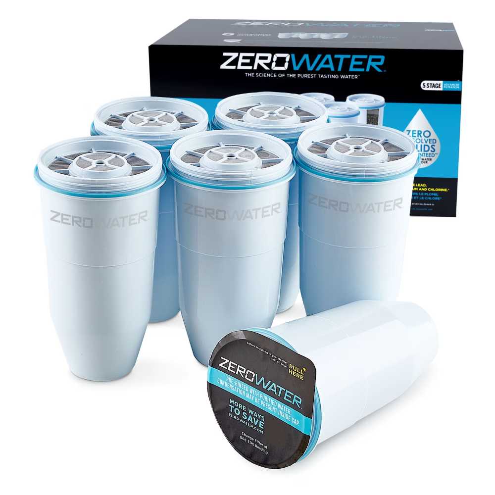 6-Pack ZeroWater 5-Stage Water Filter Replacement ($6.16/Each)