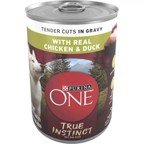 12-Pack Purina ONE True Instinct High Protein Wet Dog Food w/ Real Chicken and Duck, 13 oz.