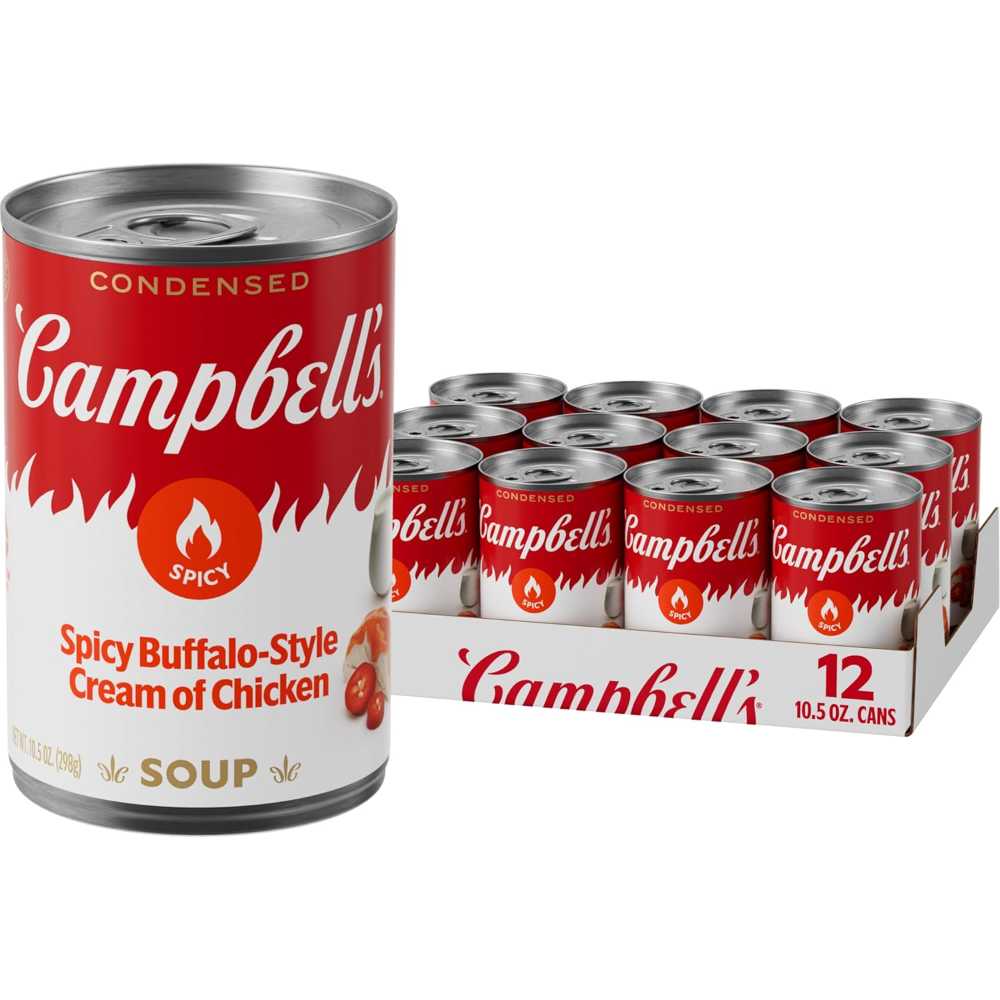 12-Pack Campbell's Condensed Spicy Buffalo-Style Cream of Chicken Soup, 10.5 oz.