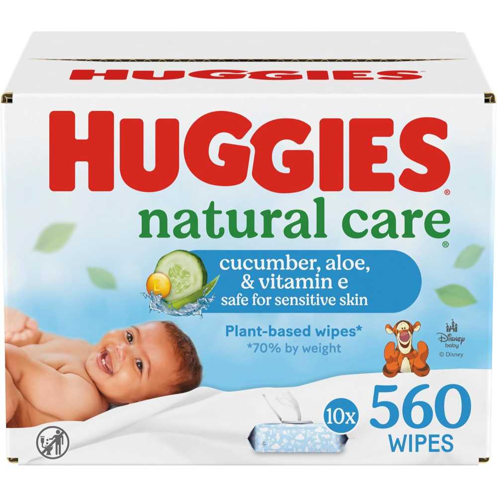 10-Pack Huggies Natural Care Baby Wipes (Cucumber, Aloe and Vitamin E )